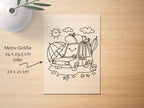 Ausmalbügelmotiv - SOMMER AUTO - AC Designs