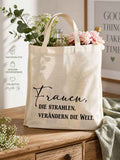 Baumwolltasche mit kurzem "Frauen stahlen" Henkel & Druck – robust & vielseitig - AC Designs