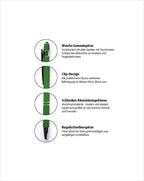 Eleganter Metall-Kugelschreiber in Grün mit personalisierter Lasergravur