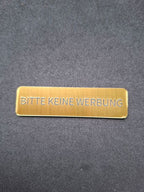 "Bitte keine Werbung" Briefkastenschild | Graviertes Kunststoffschild (75x19 mm) - 4 elegante Farben - AC Designs