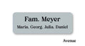 Briefkastenschild mit Gravur – Personalisiertes Namensschild für Familien | 70x25 mm - AC Designs