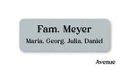 Briefkastenschild mit Gravur – Personalisiertes Namensschild für Familien | 70x25 mm - AC Designs