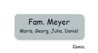 Briefkastenschild mit Gravur – Personalisiertes Namensschild für Familien | 70x25 mm - AC Designs
