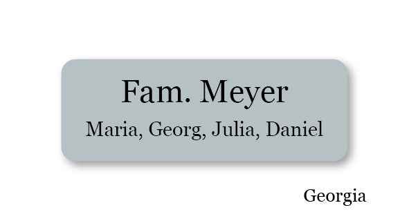 Briefkastenschild mit Gravur – Personalisiertes Namensschild für Familien | 70x25 mm - AC Designs