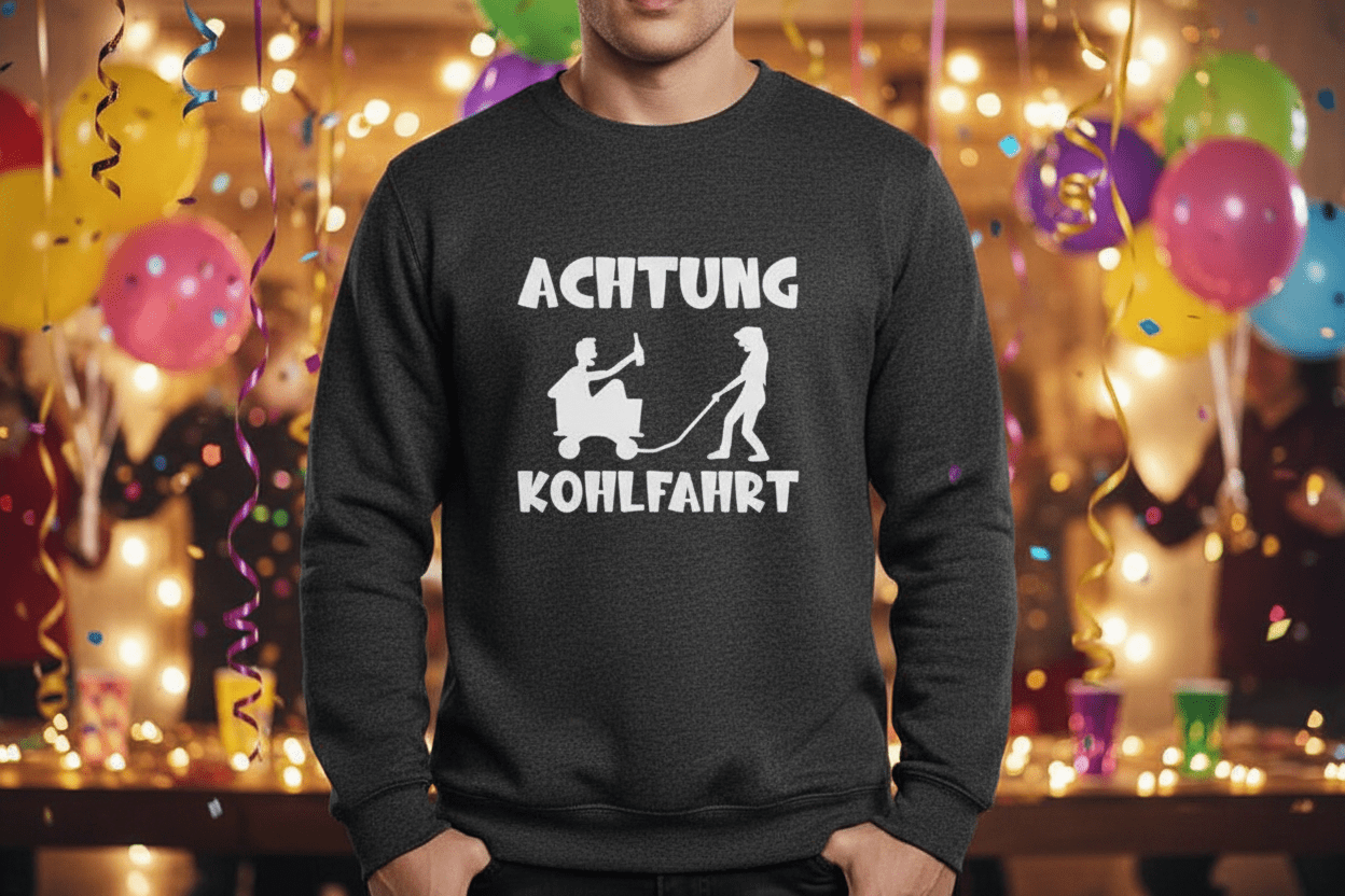 Bügelmotiv – Achtung Kohlfahrt | wählbar in verschiedenen Farben - AC Designs