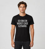 Bügelmotiv „Ich bin ein Worst-Case-Szenario“ – Lustiger Sarkasmus Spruch in Schwarz oder Weiß - AC Designs