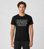 Bügelmotiv „Ich bin nicht gemein, nur scheiße ehrlich“ - Lustiger Spruch in Schwarz oder Weiß - AC Designs