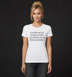 Bügelmotiv „Ich bin nicht schüchtern. Ich finde dich nur scheiße.“ - Sarkastischer Spruch in Schwarz oder Weiß - AC Designs