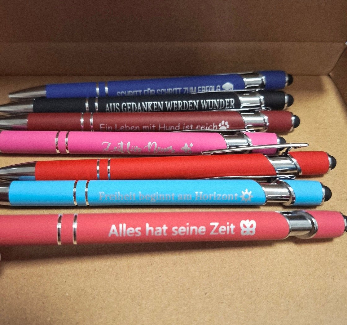 Eleganter Metall - Kugelschreiber in Coral mit personalisierter Lasergravur - AC Designs