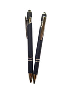 Eleganter Metall-Kugelschreiber in Navy mit personalisierter Lasergravur - AC Designs
