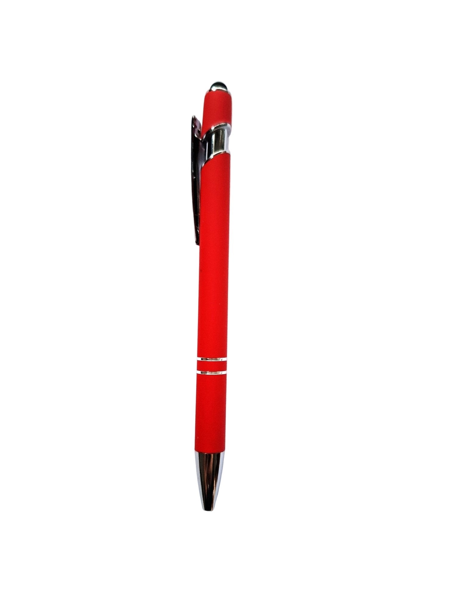 Eleganter Metall-Kugelschreiber in Rot mit personalisierter Lasergravur - AC Designs