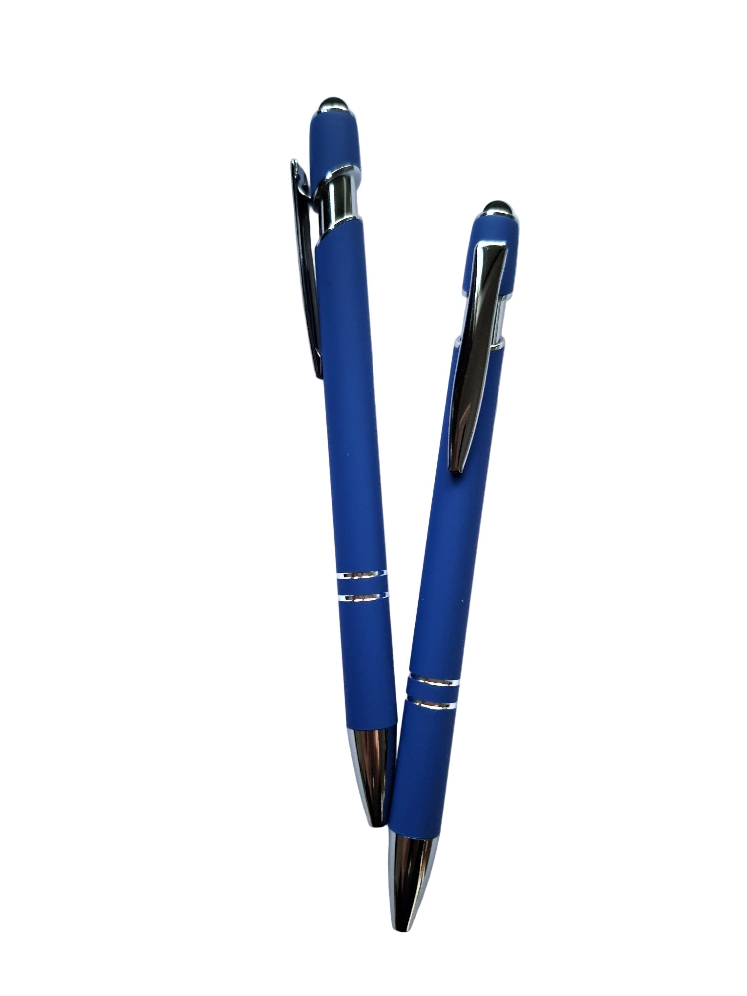 Eleganter Metall - Kugelschreiber in Royal Blau mit personalisierter Lasergravur - AC Designs