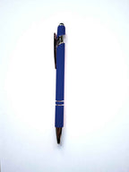 Eleganter Metall - Kugelschreiber in Royal Blau mit personalisierter Lasergravur - AC Designs