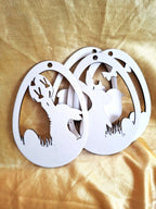 Holz Osterei Anhänger 4er SET – Hase, Küken & Schaf – Bastelrohlinge aus Sperrholz - AC Designs
