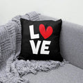 Kissenbezug „LOVE“ aus Baumwolle – dekorativer Kissenbezug 40x40 cm | Geschenk & moderne Deko - AC Designs