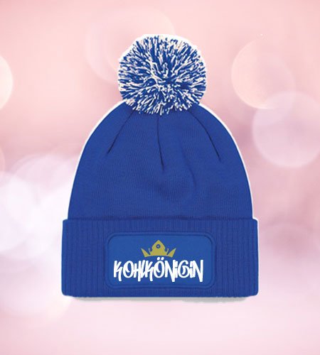 Kohlkönigin Mütze mit Bommel - Lustige Beanie für Kohltour & Kohlfahrt - AC Designs