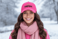 Kohlkönign Cap Pink - Premium 6 - Panel Cap mit Schwarz - Gold Druck - AC Designs