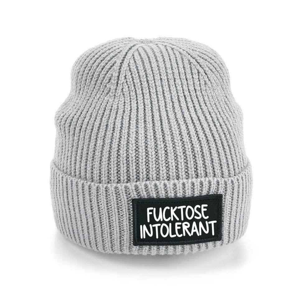 Nachhaltige Statement Beanie „Fucktose Intolerant“ | Unisex - AC Designs