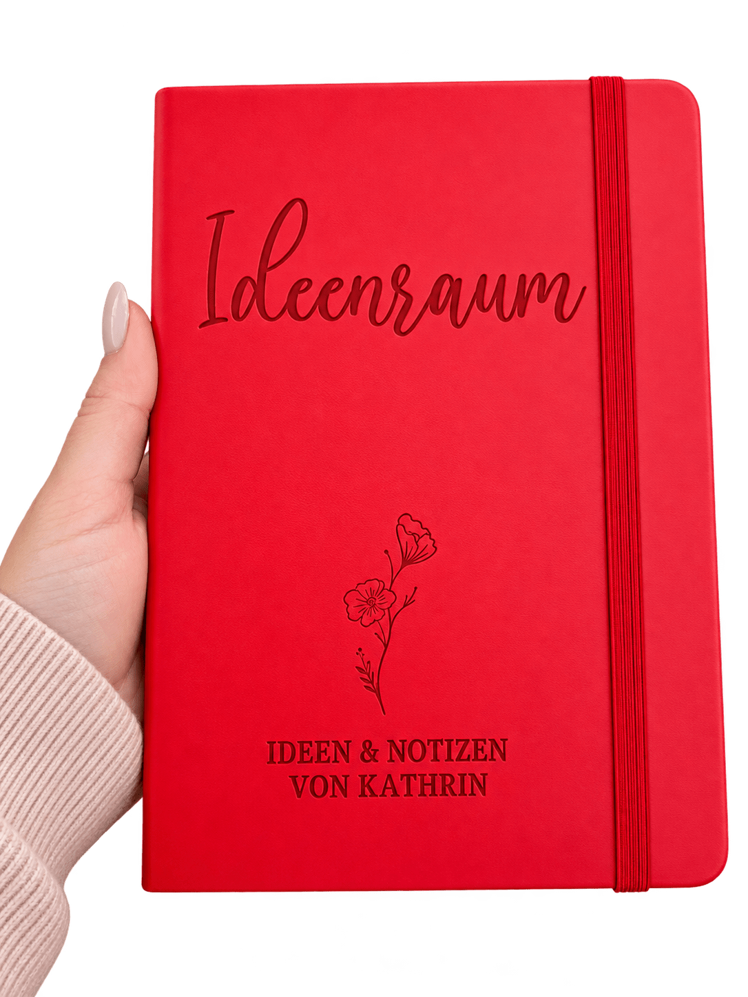 Notizbuch A5 kariert personalisiert mit Gravur & Kugelschreiber mit Namen - AC Designs