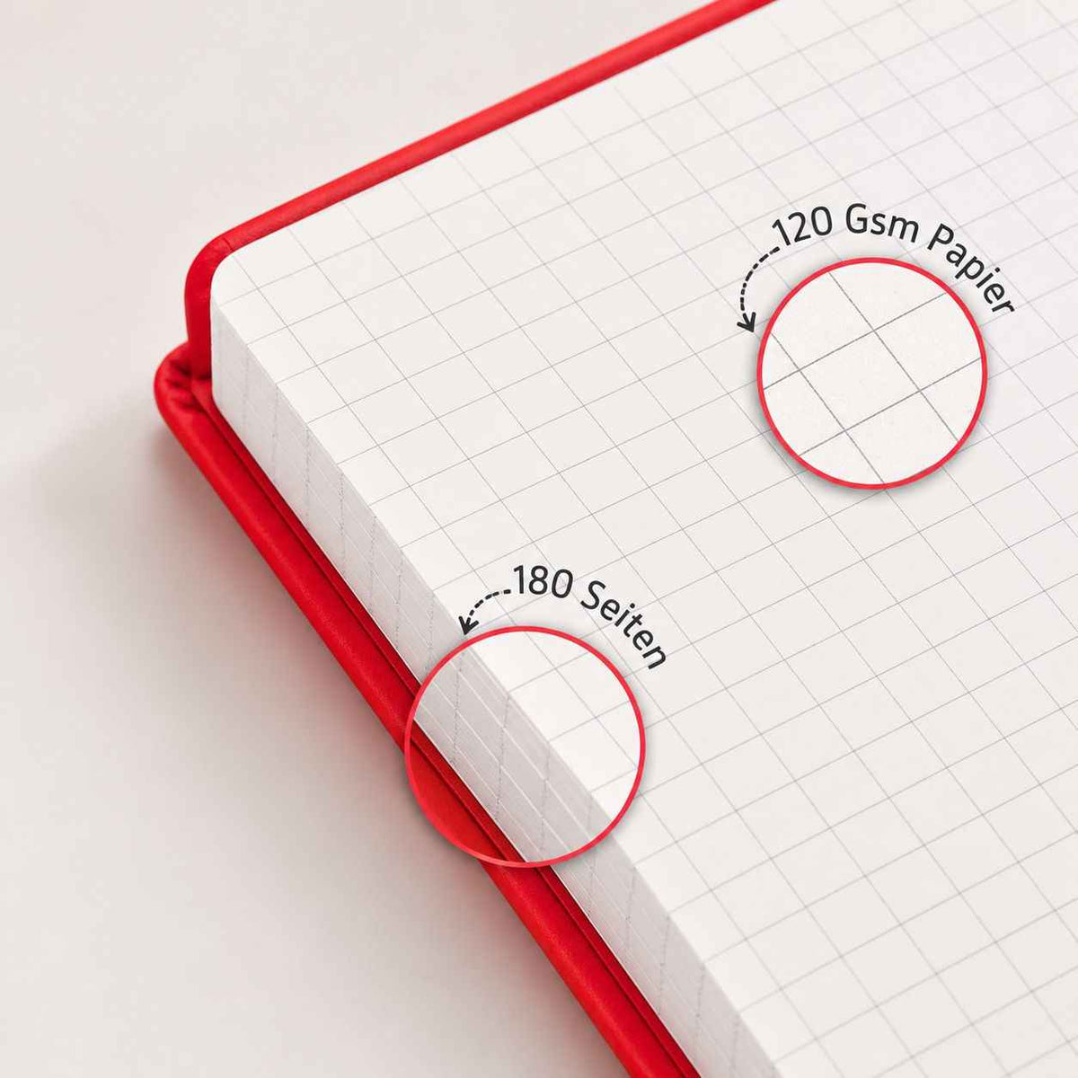 Notizbuch A5 kariert personalisiert mit Gravur & Kugelschreiber mit Namen