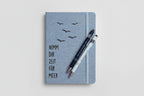 Notizbuch mit Gravur "Zeit für Meer" – A5 Set mit Kugelschreiber | Personalisierbar mit Namen - AC Designs