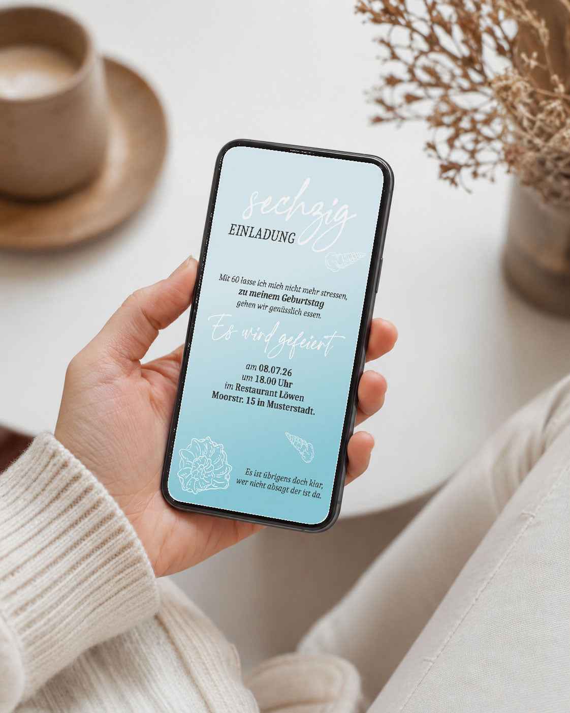 Personalisierte digitale Geburtstagskarte Maritim ⚓ | Einladung mit Namen & Datum - AC Designs
