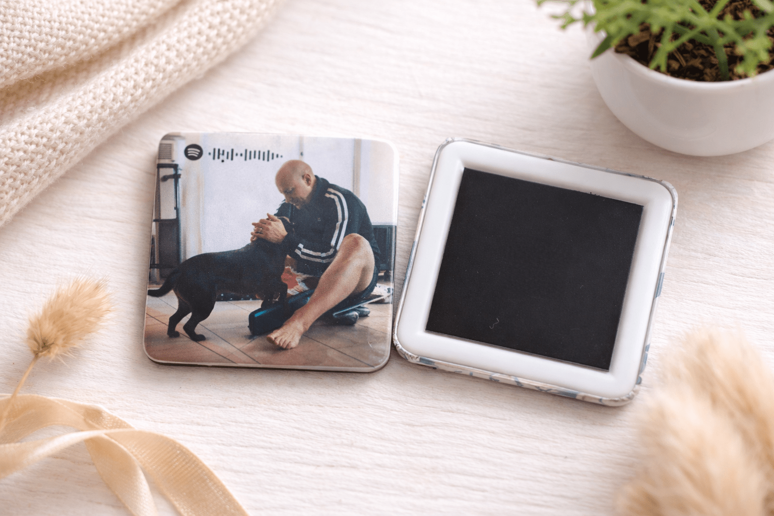 Personalisierter Foto - Magnet quadratisch (5 × 5 cm) - Dein individuelles Wunschmotiv als Magnet - AC Designs