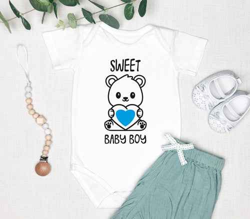 Plotterdatei Sweet Baby Boy – SVG, EPS & PDF zum Download - AC Designs