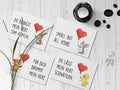 Printable Postkarten A4 - 4 süße Tierkarten mit Luftballon | Sofort Download - AC Designs