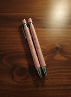 Personalisierter Kugelschreiber “Glaub an dich” | edles Metall • Gravur & Touch-Spitze