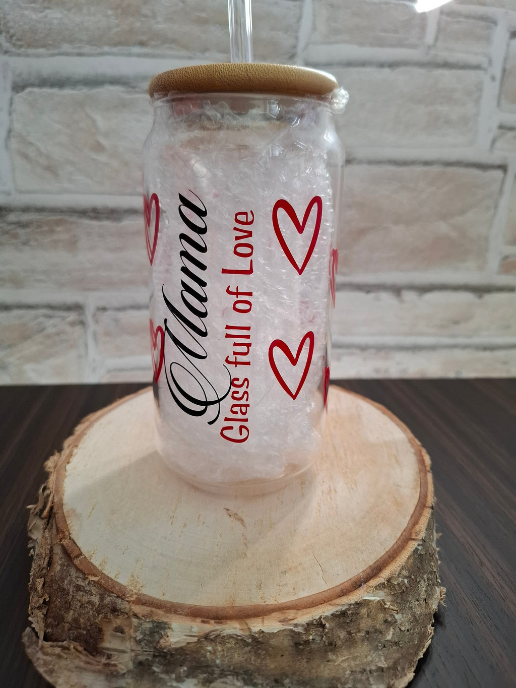 Mama Glas mit Bambusdeckel – Dein stylisches Glas voller Liebe & Nachhaltigkeit - AC Designs