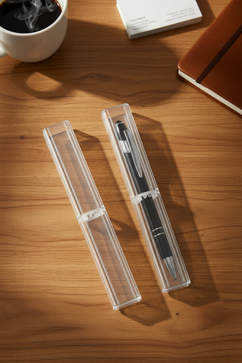 Eleganter Metall-Kugelschreiber in Schwarz mit personalisierter Lasergravur