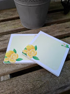 50 Blatt Zitronen-Design Schreibblock | 120g Naturpapier | Kreativ & Inspirierend - AC Designs