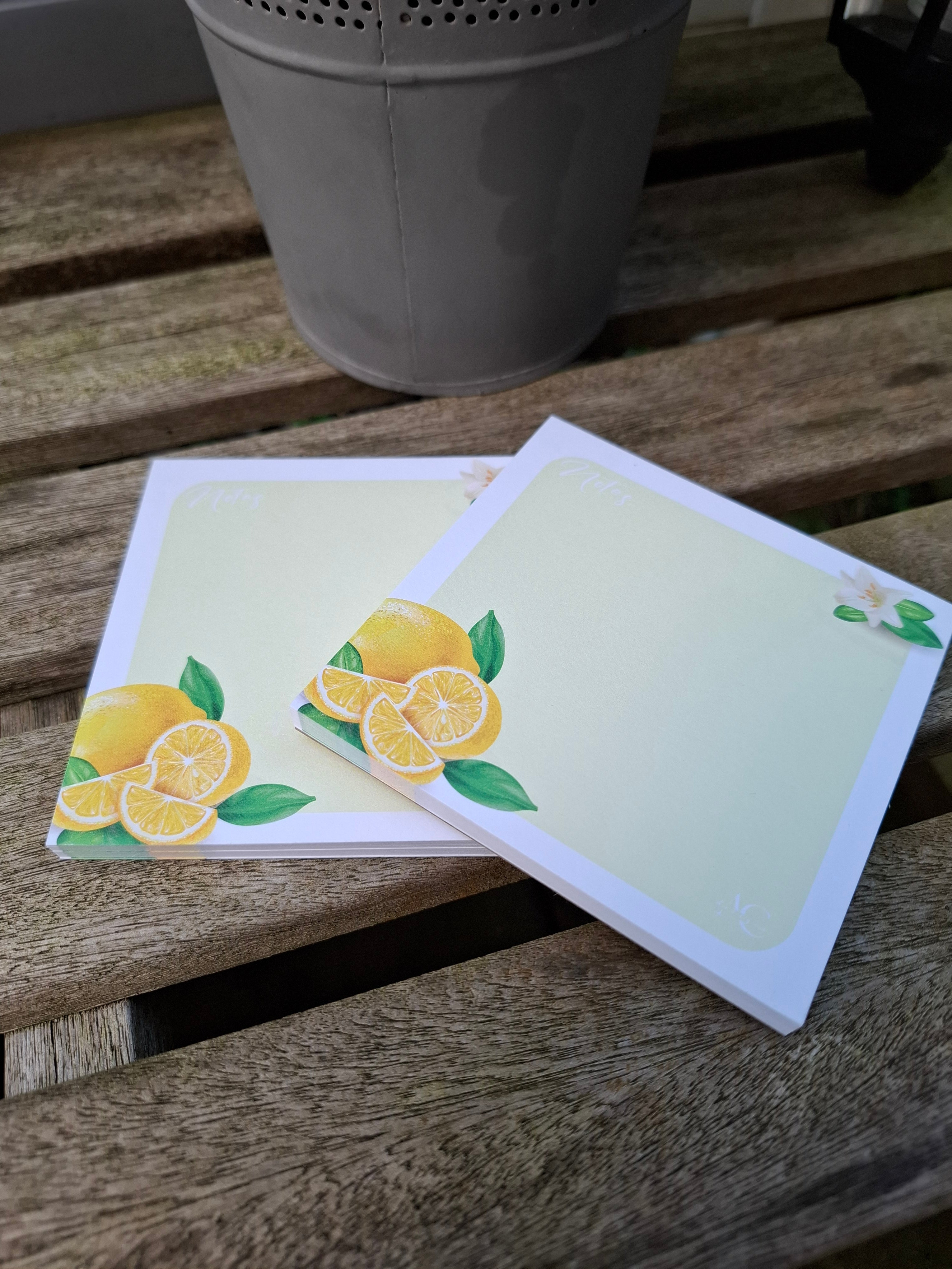 50 Blatt Zitronen-Design Schreibblock | 120g Naturpapier | Kreativ & Inspirierend - AC Designs