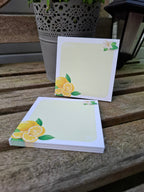 50 Blatt Zitronen-Design Schreibblock | 120g Naturpapier | Kreativ & Inspirierend - AC Designs