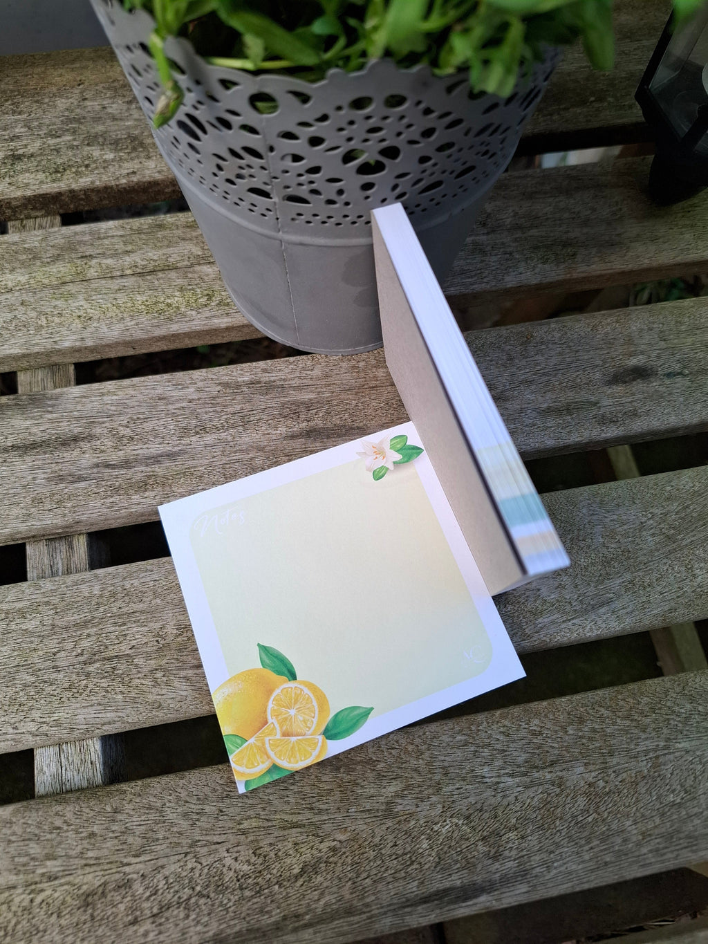 50 Blatt Zitronen-Design Schreibblock | 120g Naturpapier | Kreativ & Inspirierend - AC Designs