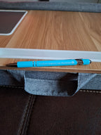 Eleganter Metall-Kugelschreiber in Türkis mit personalisierter Lasergravur