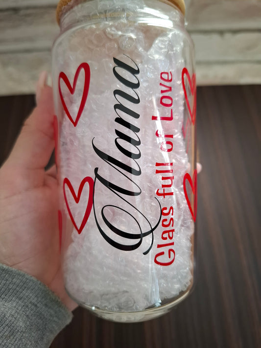 Mama Glas mit Bambusdeckel – Dein stylisches Glas voller Liebe & Nachhaltigkeit
