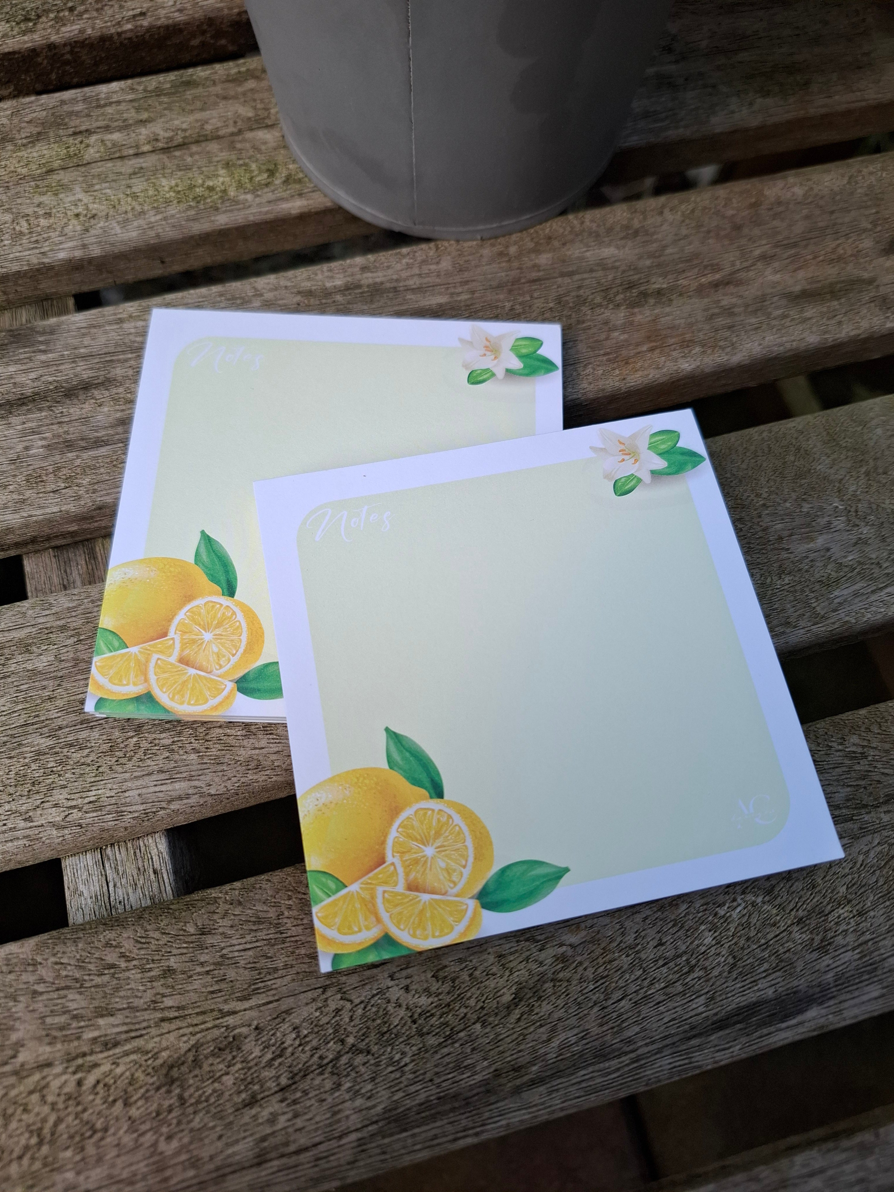 50 Blatt Zitronen-Design Schreibblock | 120g Naturpapier | Kreativ & Inspirierend - AC Designs
