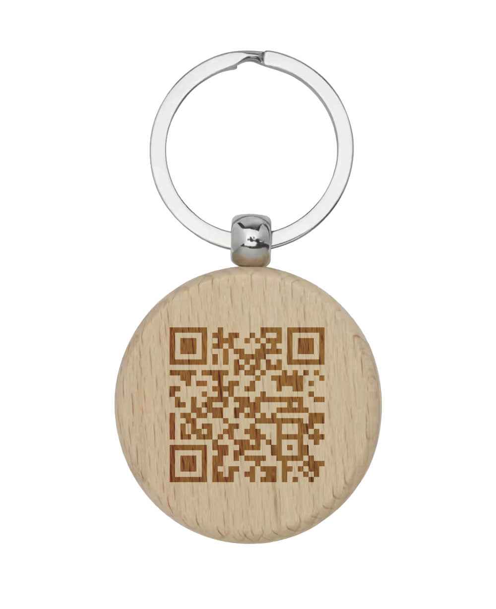 Runder Schlüsselanhänger aus Buchenholz mit Lasergravur – Natürlich, personalisierbar & nachhaltig - AC Designs