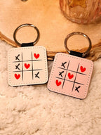 Schlüsselanhänger - TIC TAC TOE rosa - AC Designs